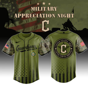Cleveland Guardians x US Army Appreciation Special Edition Jersey