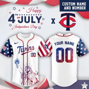 Minnesota Twins x Independence Day Personalized Custom Jersey