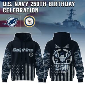 Miami Dolphins x 250 Years Anniversary US Navy Special Edition Unisex Hoodie