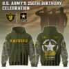 Las Vegas Raiders x 250 Years Anniversary US Army Special Edition Unisex Hoodie