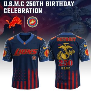 Detroit Lions x 250 Years Anniversary US Marine Corp U.S.M.C Special Edition NFL Jersey