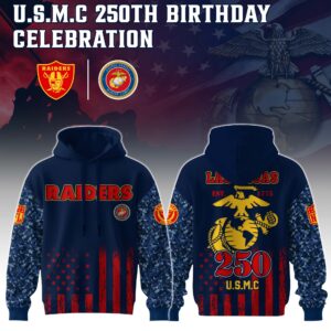 Las Vegas Raiders x 250 Years Anniversary US Marine Corp U.S.M.C Special Edition Unisex Hoodie