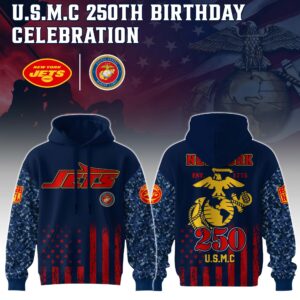 New York Jets x 250 Years Anniversary US Marine Corp U.S.M.C Special Edition Unisex Hoodie