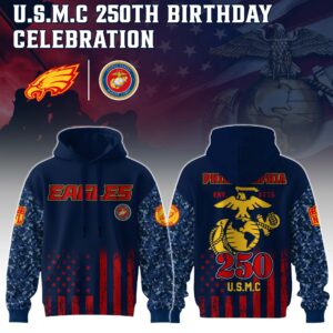 Philadelphia Eagles x 250 Years Anniversary US Marine Corp U.S.M.C Special Edition Unisex Hoodie
