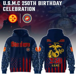 Pittsburgh Steelers x 250 Years Anniversary US Marine Corp U.S.M.C Special Edition Unisex Hoodie