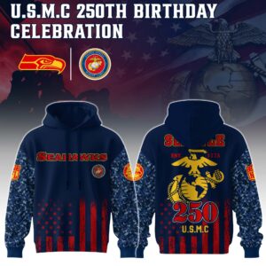Seattle Seahawks x 250 Years Anniversary US Marine Corp U.S.M.C Special Edition Unisex Hoodie