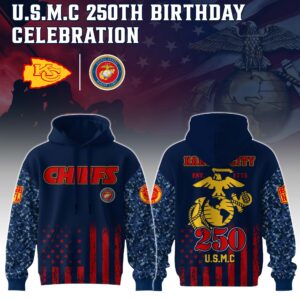 Kansas City Chiefs x 250 Years Anniversary US Marine Corp U.S.M.C Special Edition Unisex Hoodie