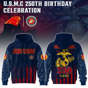 Carolina Panthers x 250 Years Anniversary US Marine Corp U.S.M.C Special Edition Unisex Hoodie
