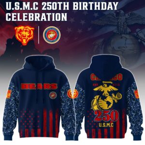 Chicago Bears x 250 Years Anniversary US Marine Corp U.S.M.C Special Edition Unisex Hoodie