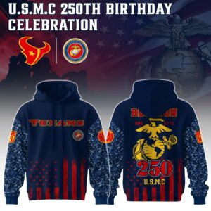 Houston Texans x 250 Years Anniversary US Marine Corp U.S.M.C Special Edition Unisex Hoodie