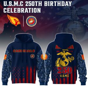 Arizona Cardinals x 250 Years Anniversary US Marine Corp U.S.M.C Special Edition Unisex Hoodie