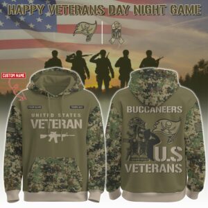 Tampa Bay Buccaneers x US Veterans Salute Personalized Custom Unisex Hoodie
