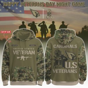 Arizona Cardinals x US Veterans Salute Personalized Custom Unisex Hoodie