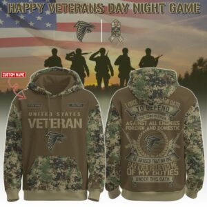 Atlanta Falcons x US Veterans Salute Vers 2 Personalized Custom Unisex Hoodie