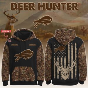 Buffalo Bills x Deer Hunter Ver 2 Personalized Custom Unisex Hoodie