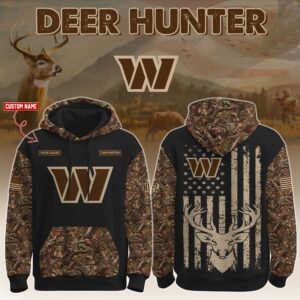 Washington Commanders x Deer Hunter Ver 2 Personalized Custom Unisex Hoodie