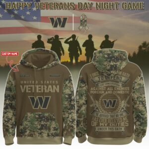 Washington Commanders x US Veterans Salute Vers 2 Personalized Custom Unisex Hoodie