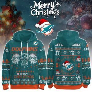 Miami Dolphins x The Force Star Wars Merry Christmas Unisex Hoodie