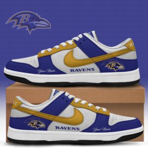 Baltimore Ravens x Personalized Dunk Low Shoes Special Edition