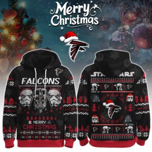 Atlanta Falcons x The Force Star Wars Merry Christmas Unisex Hoodie