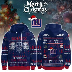 New York Giants x The Force Star Wars Merry Christmas Unisex Hoodie