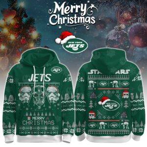 New York Jets x The Force Star Wars Merry Christmas Unisex Hoodie