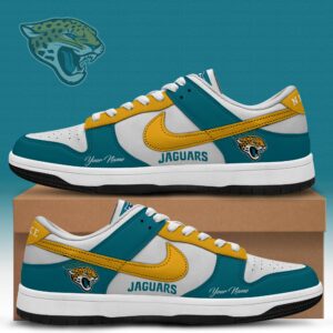 Jacksonville Jaguars x Personalized Dunk Low Shoes Special Edition