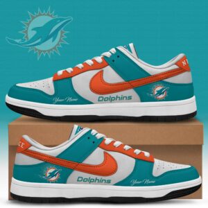Miami Dolphins x Personalized Dunk Low Shoes Special Edition