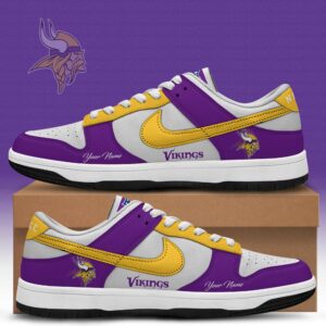 Minnesota Vikings x Personalized Dunk Low Shoes Special Edition
