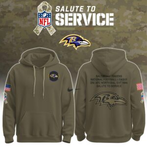 Baltimore Ravens Salute to Service Club Ver 2 Unisex Hoodie