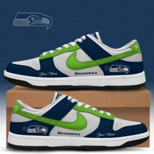 Seattle Seahawks x Personalized Dunk Low Shoes Special Edition