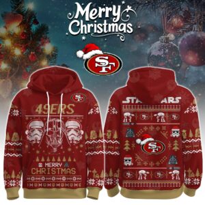 San Francisco 49ers x The Force Star Wars Merry Christmas Unisex Hoodie