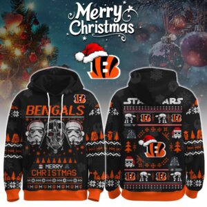 Cincinnati Bengals x The Force Star Wars Merry Christmas Unisex Hoodie