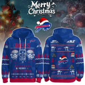 Buffalo Bills x The Force Star Wars Merry Christmas Unisex Hoodie