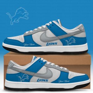 Detroit Lions x Personalized Dunk Low Shoes Special Edition
