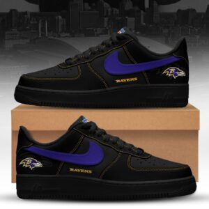 Baltimore Ravens x Personalized Dunk Low Shoes Special Black Edition