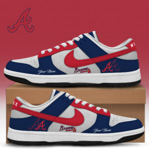 Atlanta Braves x Personalized Dunk Low Shoes Special Edition