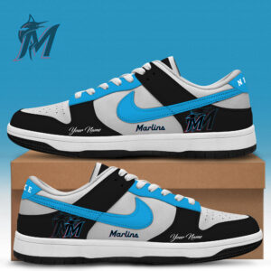 Miami Marlins x Personalized Dunk Low Shoes Special Edition