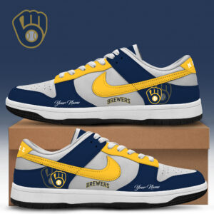 Milwaukee Brewers x Personalized Dunk Low Shoes Special Edition