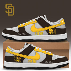 San Diego Padres x Personalized Dunk Low Shoes Special Black Edition