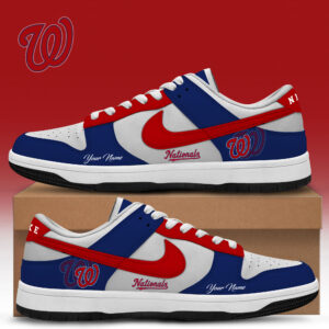Washington Nationals x Personalized Dunk Low Shoes Special Edition
