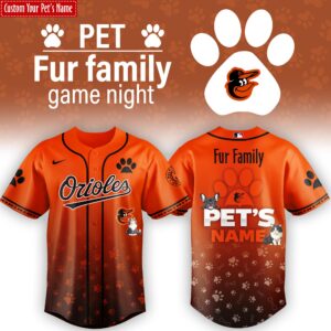 Baltimore Orioles x Fur Family Personalized Special Edition Jersey