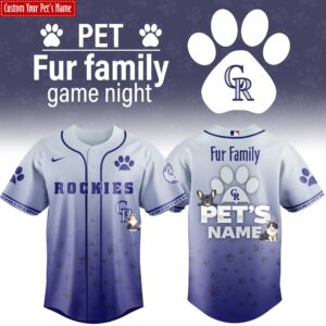 Colorado Rockies x Fur Family Personalized Special Edition Jersey