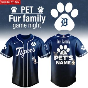 Detroit Tigers x Fur Family Personalized Special Edition Jersey