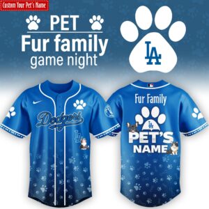 Los Angeles Dodgers x Fur Family Personalized Special Edition Jersey