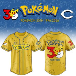 Cincinnati Reds x Pokémon 30th Anniversary Special Edition Jersey