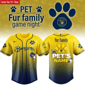 Milwaukee Brewers x Fur Family Personalized Special Edition Jersey