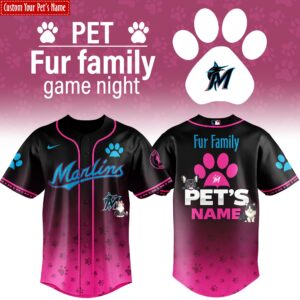 Miami Marlins x Fur Family Personalized Special Edition Jersey