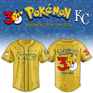 Kansas City Royals x Pokémon 30th Anniversary Special Edition Jersey