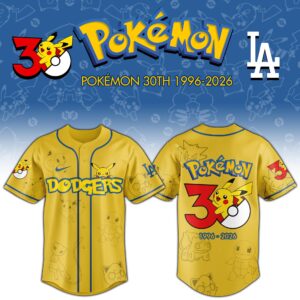 Los Angeles Dodgers x Pokémon 30th Anniversary Special Edition Jersey